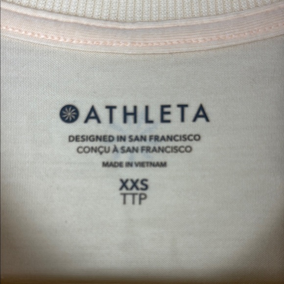 Athleta Cream Fitted Ruched Tank Top - Picture 2 of 5